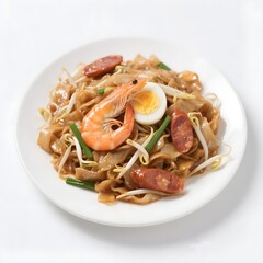 Delicious Char Kway Teow, a Malaysian stir-fried flat noodle dish.