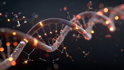 DNA helix with glowing particles (2)