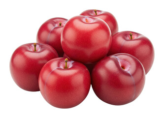 Harvesting fresh red apples local orchard food outdoor setting perspective healthy eating concept isolated on transparent background