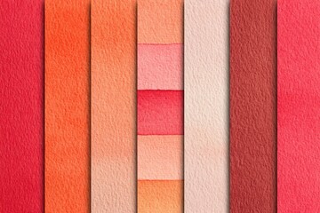 Fototapeta premium Abstract watercolor strips in varying shades of red and peach