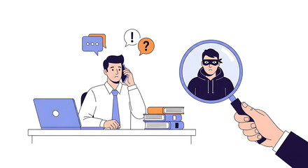 Man on phone with thief under investigation