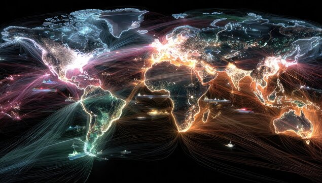 Global network map