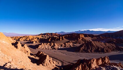 Naklejka premium Panoramic view of colorful desert landscape.