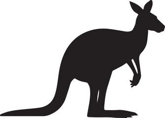minimalist kangaroo silhouette vector illustration for australian wildlife branding and design projects and logo design