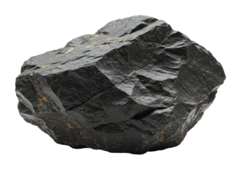 Exploring natural obsidian rock varieties geological site isolated setting earth science isolated on transparent background