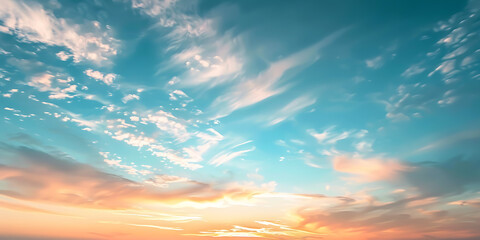 Obraz premium Sunset sky with clouds 