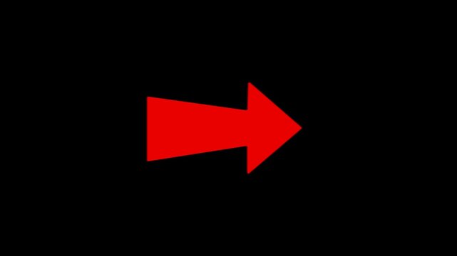 Red arrow moving indicating direction