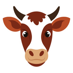 funny cow isolated on white