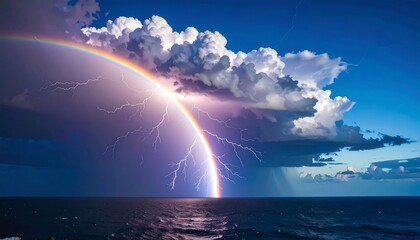 Rainbow with Lightning, and Ocean Storm.