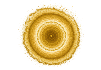 Exploring golden geometric patterns abstract art digital creation studio environment aesthetic viewpoint isolated on transparent background