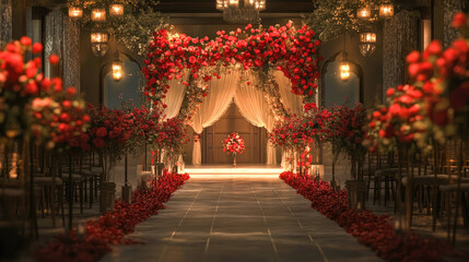 Fototapeta premium An artistic arrangement of wedding decor featured in an album