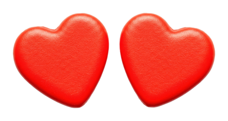 Romantic heart-shaped decorations for valentine's day celebrations indoor vibrant love theme isolated on transparent background