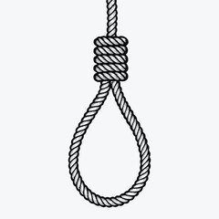 noose on a white background