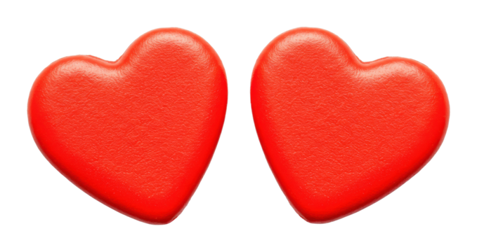 Romantic heart-shaped decorations for valentine's day celebrations indoor vibrant love theme isolated on transparent background