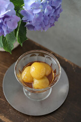 	ダージリン梅のデザート