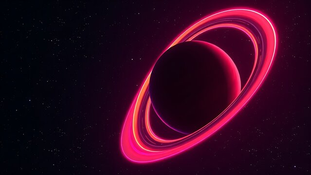 A colorful planet with glowing rings floating in deep space, evoking cosmic wonder and mystery.