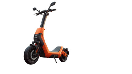 Orange Electric Scooter 3d background on Black Background