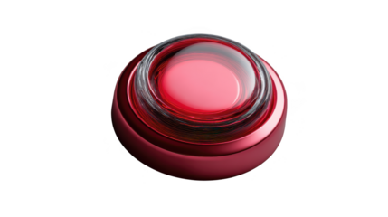 Red button with a clear center