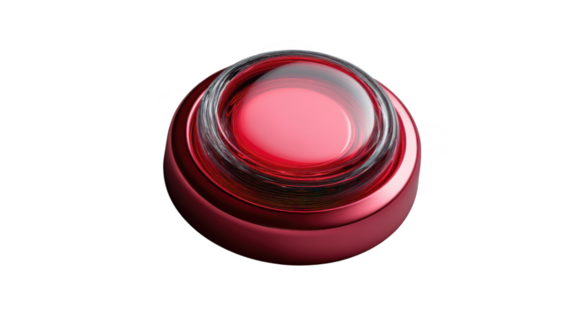 Red button with a clear center