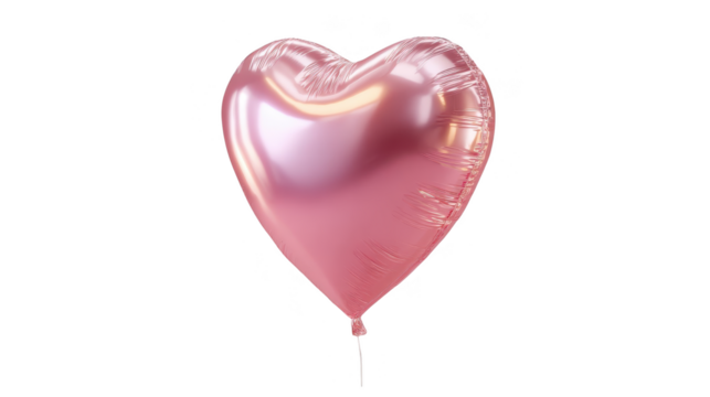 Heart shaped balloon with a pink color - Powered by Adobe