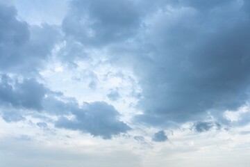 Obraz premium Overcast Sky Blue and Gray Cloudscape High resolution image of a cloudy sky