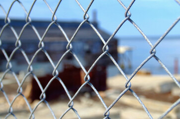 Naklejka premium chain link fence
