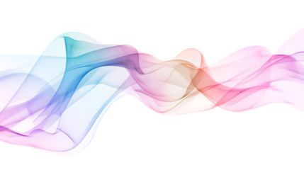 Colorful Smoke Swirl in Pastel Shades on transparent background.