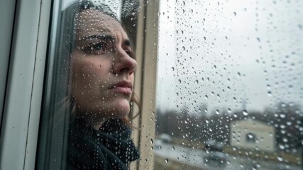 Tired African-American teen resting outside concept. Upset student sitting isolated in corner of classroom. - Powered by Adobe