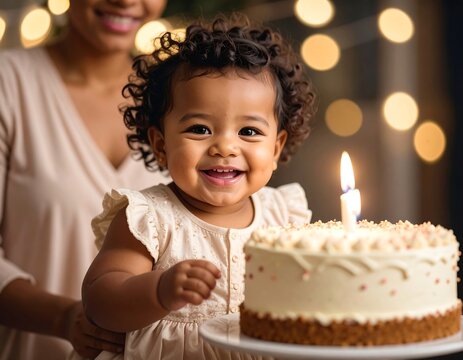 Happy babys first birthday cake.