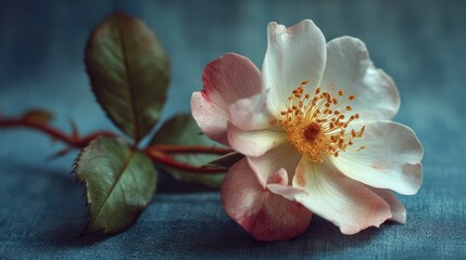 Fototapeta premium Delicate Rose Flower, Floral Beauty, Petals and Leaves