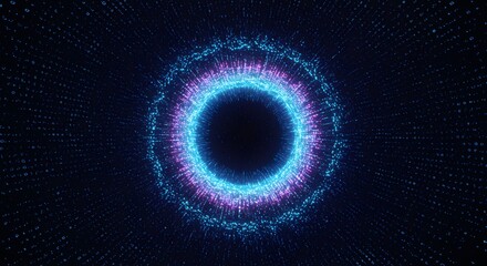 Exploring a luminous data point wormhole formed with vibrant binary code