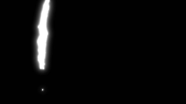 Cartoon electric lightning splash animation on black background. Comic elements- Lightning thunder boom electrical cartoon bursts. Pixel art cartoon speed explosion lightning across a dark screen.