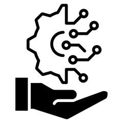 Digital Infrastructure Glyph Icon