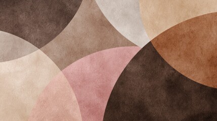 Abstract Geometric Design Featuring Soft Colors and Curved Shapes in a Modern Art Style Suitable for Contemporary Decor