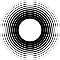 Obraz premium Circle with halftone line elements, sound wave