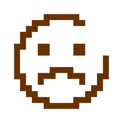 Happy and Sad Pixel Emojis: Emotional Duo Set, Pixelated Moods: Retro Smiley and Frowny Face Art, Opposite Expressions: 8-bit Happy and Sad Icons