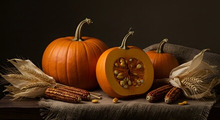 Rustic Pumpkin Still Life