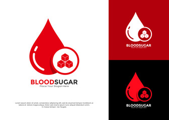 Blood Sugar logo vector template. Suitable for medical clinics, diagnostic laboratories, healthcare startups, diabetes management, blood sugar monitoring, or nutritional counseling