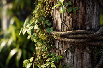 Forest Embrace Vines and Ancient Tree