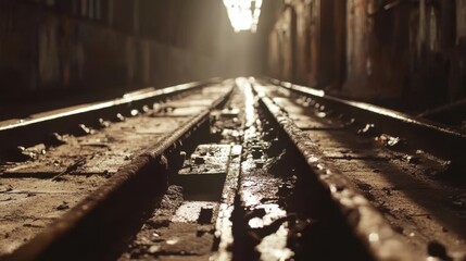 Obraz premium Subway Tunnel with Soft Light and Subtle Shadows