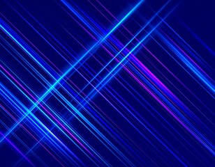 Abstract diagonal lines of vibrant blue and purple light
