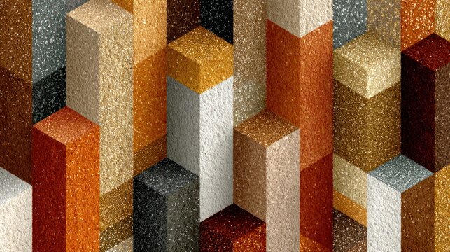 Warm ochre and gold parallelogram stripes in repeat