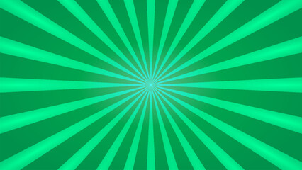 Vibrant green sunburst background with radial rays of light and energy effect