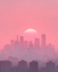 Fototapeta premium los angeles skyline at sunset