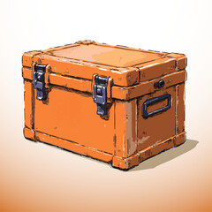 Orange Mystery Box Vector