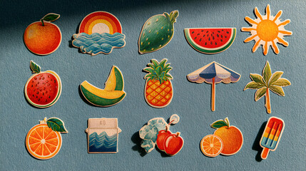 set of fruits and vegetables