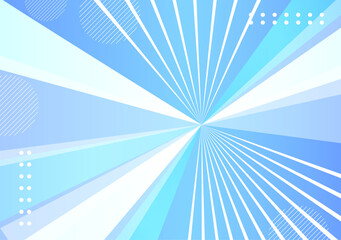 Abstract Blue and White Radiating Lines Background Design.