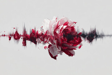 red rose petals on black background