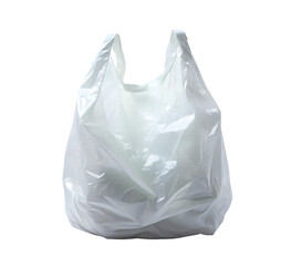 Obraz premium Empty White Plastic Shopping Bag Isolated on Transparent Background