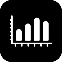 Column Chart Semi Solid Vector Icon